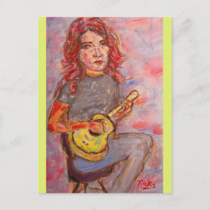 fred kärlek och ukulele vykort