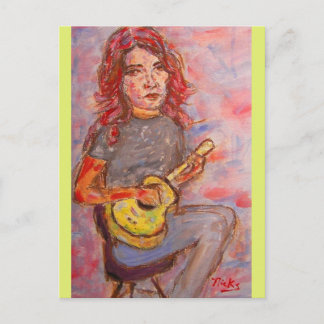 fred kärlek och ukulele vykort
