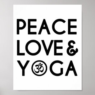 Fred kärlek och yoga Om-symbol Yogi Yoga-citat - C Poster