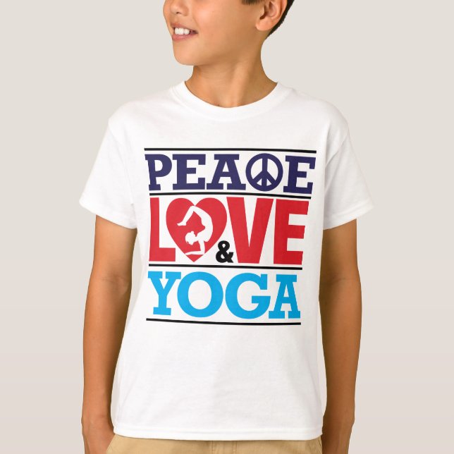 Fred, kärlek och Yogaskjorta Tee Shirt (Framsida)