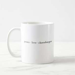Fred kärlek ostburgare kaffemugg
