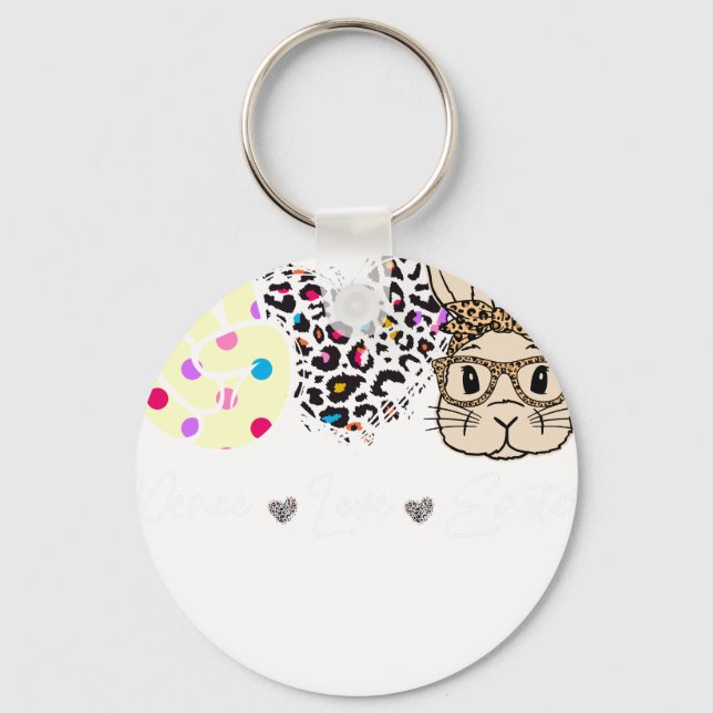 fred kärlek påsk, retro, vintage nyckelring (Framsida)