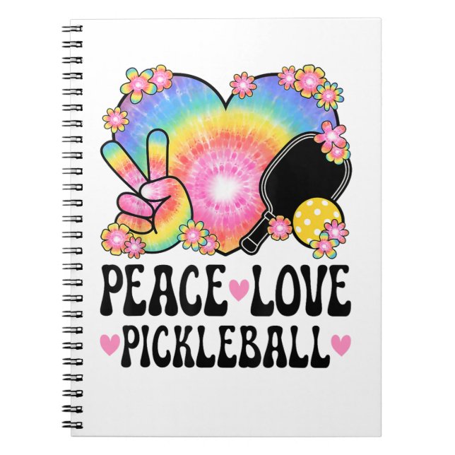 Fred kärlek Pickleball Anteckningsbok (Framsidan)