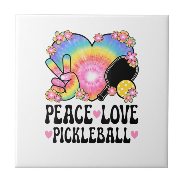 Fred kärlek Pickleball Kakelplatta (Framsidan)