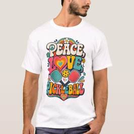 Fred kärlek Pickleball Retro Groovy Sport T Shirt