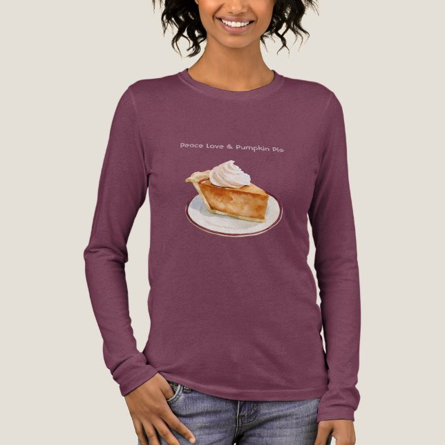 Fred Kärlek & Pumpabröd Burgunder Persika Ränder T Shirt (Framsida)