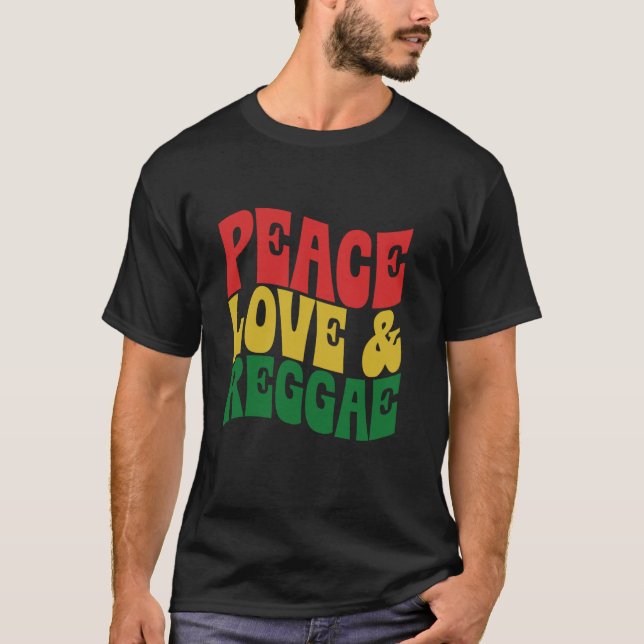 Fred kärlek reggae - Rastafari Groovy T Shirt (Framsida)