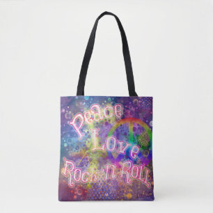 Fred, Kärlek & Rock 'n Roll Ljus Boho Hippie Tygkasse