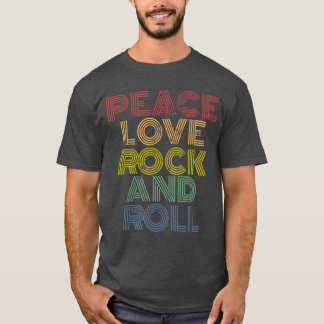 Fred kärlek RocknRoll slitna Rockkonsert familj T Shirt