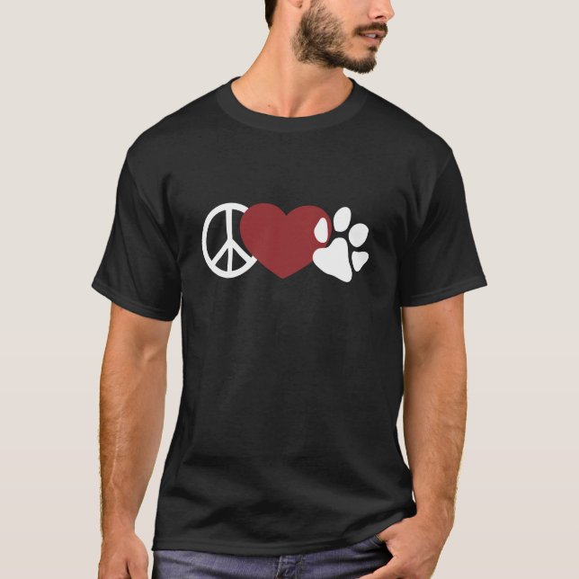 Fred-Kärlek-(Rosa)Tass T Shirt (Framsida)