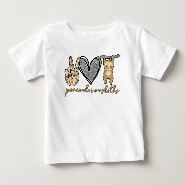 Fred, Kärlek, Sloths Cute Baby Sloth T Shirt (Framsida)