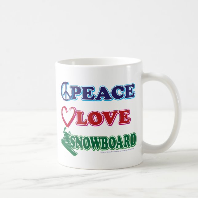 Fred-Kärlek-Snow-Board Kaffemugg (Höger)