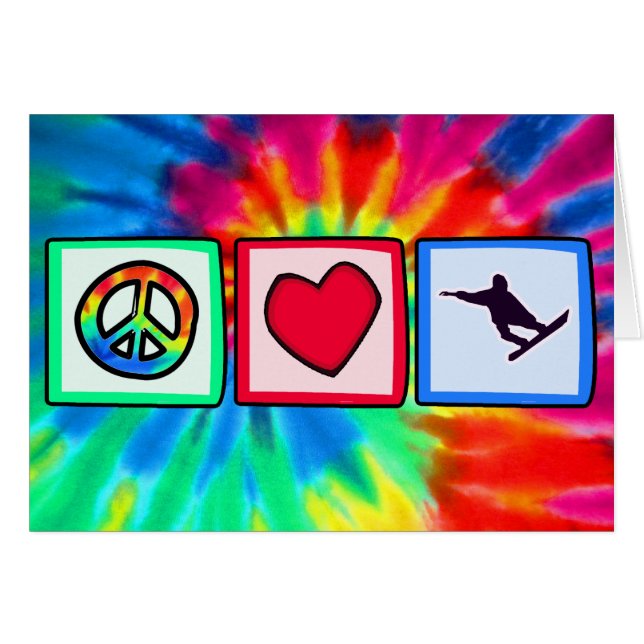 Fred kärlek, Snowboarding Hälsningskort (Framsidan Horizontal)