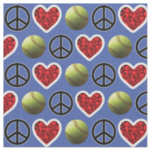 Fred, Kärlek, Softball på Blue Design Tyg