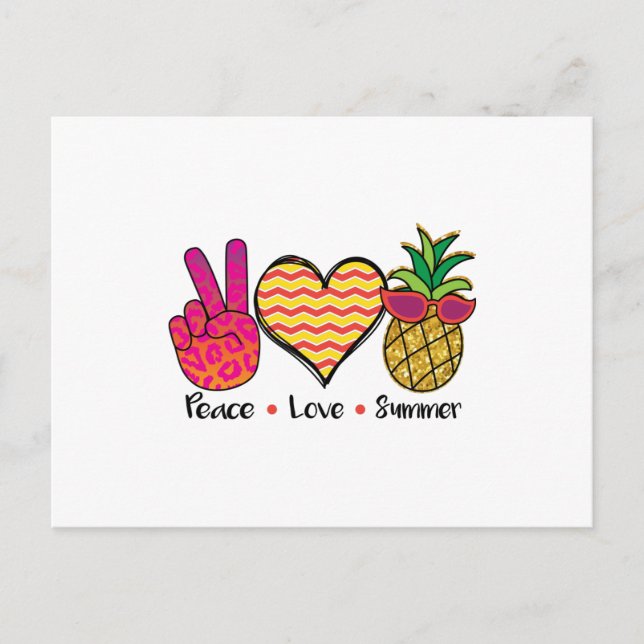 Fred kärlek sommar cool t-shirt vykort (Framsida)