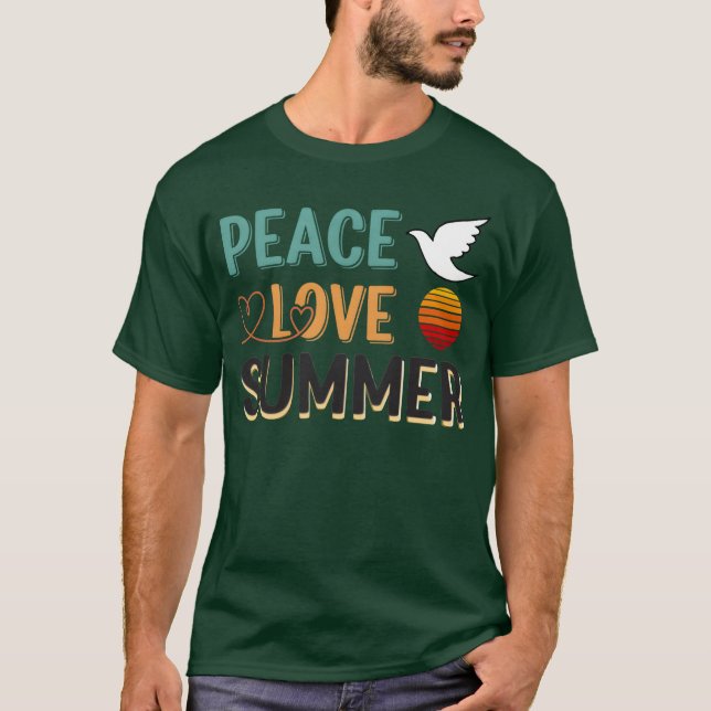Fred kärlek sommar sommarlov design rolig t shirt (Framsida)