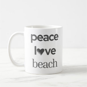 Fred Kärlek Strand Grafik Kustnära Nautiliv Kaffemugg