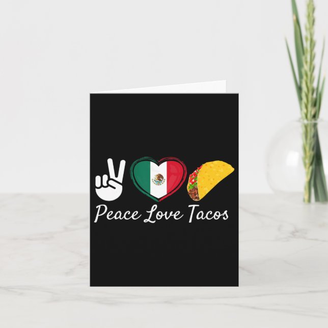 Fred kärlek tacos Cinco De Mayo mexikansk  Kort (Framsida)
