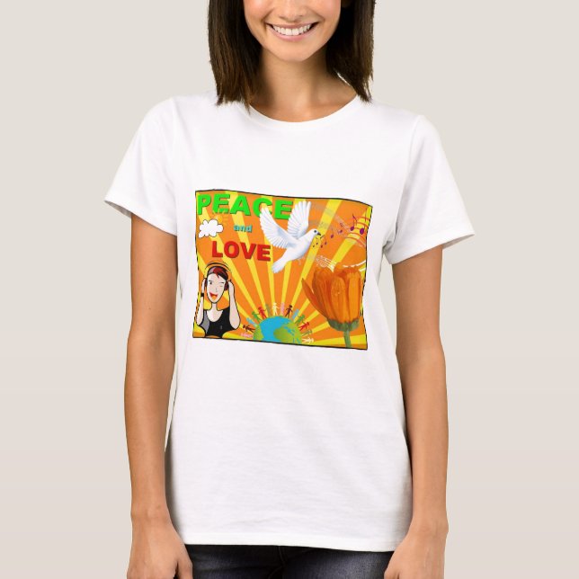 Fred & Kärlek Tee Shirt (Framsida)