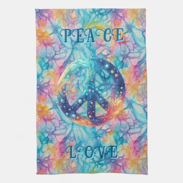 Fred kärlek Tie-Dye Kökshandduk (Vertikal)