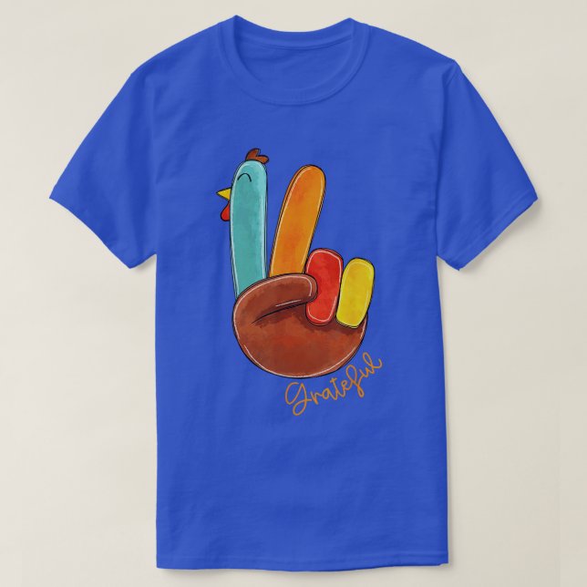 Fred Kärlek Turkiet tackar Turkiet Hand och tack T Shirt (Design framsida)
