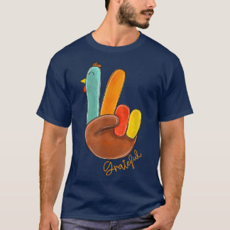 Fred Kärlek Turkiet tackar Turkiet Hand och tack T Shirt