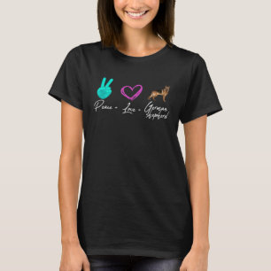 Fred kärlek tysk herde Hundägare T Shirt