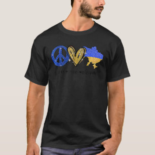 Fred, Kärlek, Ukrainas ukrainska Flagga. T Shirt