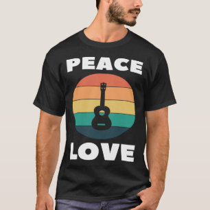 Fred kärlek Ukulele Fredlig ukulele spelare Retro T Shirt