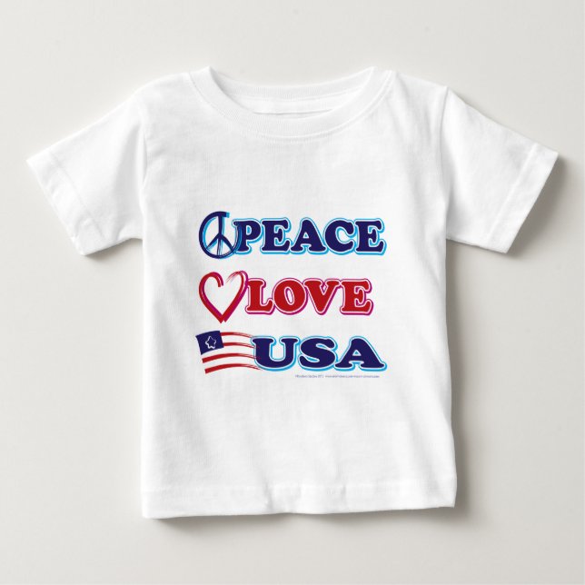 Fred-Kärlek-USA Tee Shirt (Framsida)