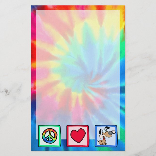 Fred kärlek, valphundar brevpapper (Framsida)