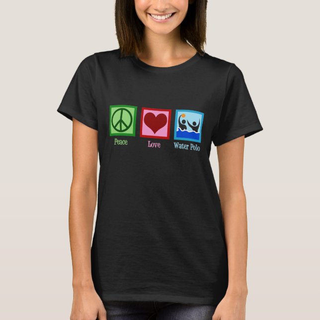 Fred kärlek vattenpolo t shirt (Framsida)