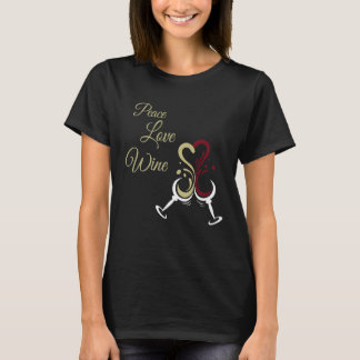 Fred kärlek vin slank passform t shirt
