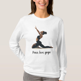 Fred, kärlek, yoga t shirt