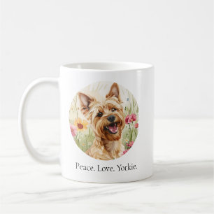 Fred. Kärlek. Yorkie. Watercolor Hund Mugg