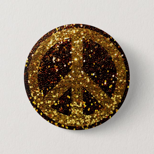 Fred knäppas med guld- glitter knapp (Framsida)