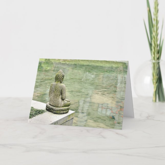 Fred kommer inifrån. Buddha citationsteckenkort Kort (Framsida)