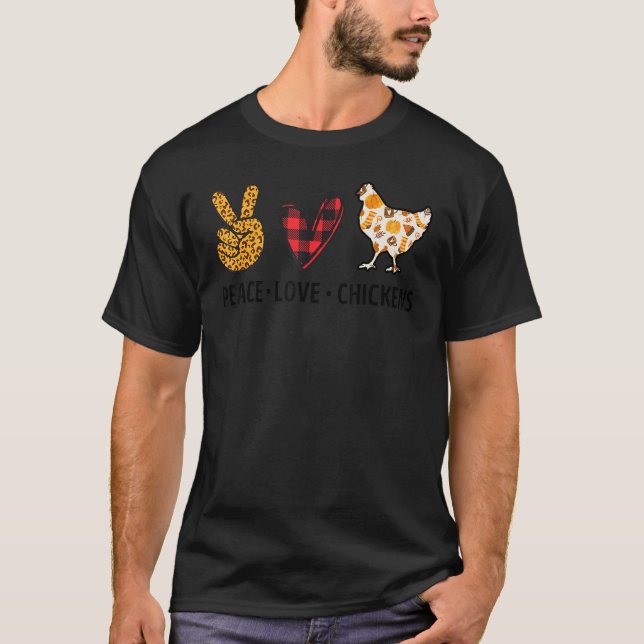 Fred Kycklingar Roligt För Kyckling T Shirt (Framsida)