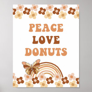 Fred Lig Donuts Groovy Retro Fest Skylt