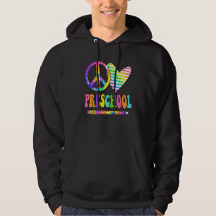 Fred Lig Förskola Tie Dye Glad Första Skoldagen Sc Hoodie