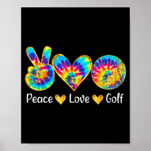 Fred Lig Golf Rolig Tie Dye Golfälskare Poster