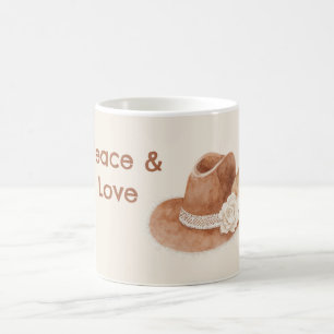 Fred Lig Groovy Hatt Kräm Blomma Kaffemugg