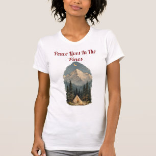Fred Ligger I Tallskog Fjällflicka Natur Grafik T Shirt