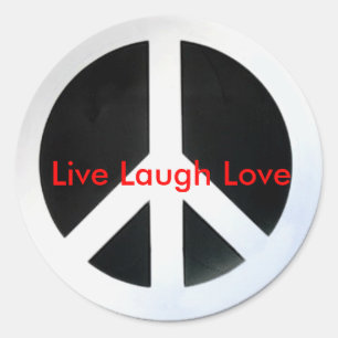 Fred, Live Laugh Kärlek Runt Klistermärke