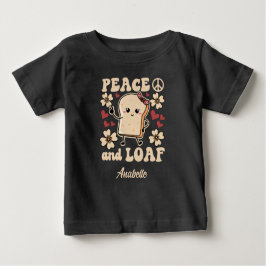 Fred & Loaf | Flicktoast med Fredstecken - svart T Shirt