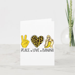 Fred Love Banan Humor Frukt Älskare Rolig Kärlek B Kort