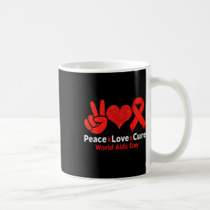 Fred Love Cure Röda Bandet Vecka Kul Medvetenhet K Kaffemugg