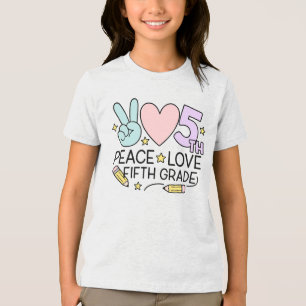 Fred Lycka Femte Klass Flickor Tillbaka Till Skola T Shirt