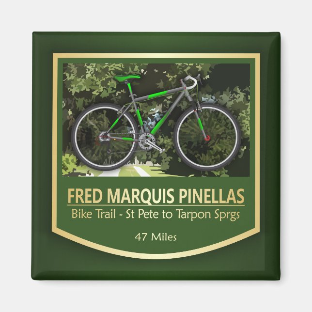 Fred Marquis Pinellas Trail (cykel2) Magnet (Framsidan)