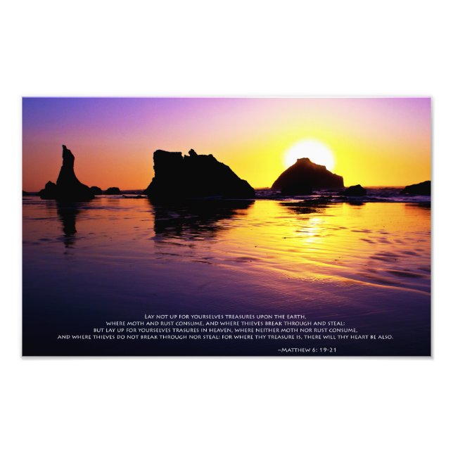 Fred - Matthew 6: 19-21 Fototryck (Framsidan)